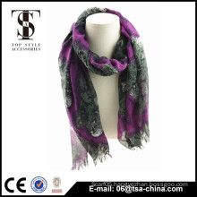 Long Style of Length and Checked Style printing scarf